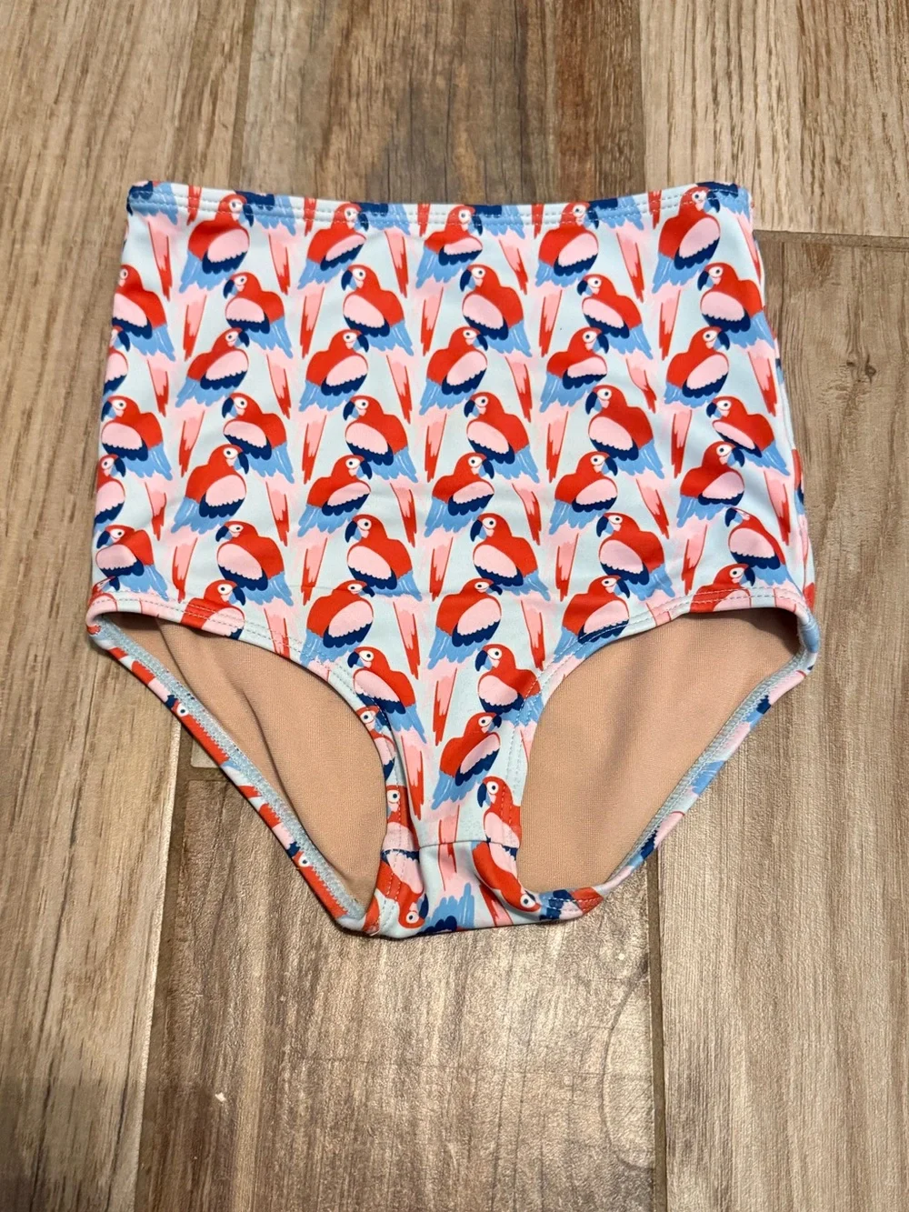 Kortni Jeane Mini Parrots High Waisted Swim Bottoms